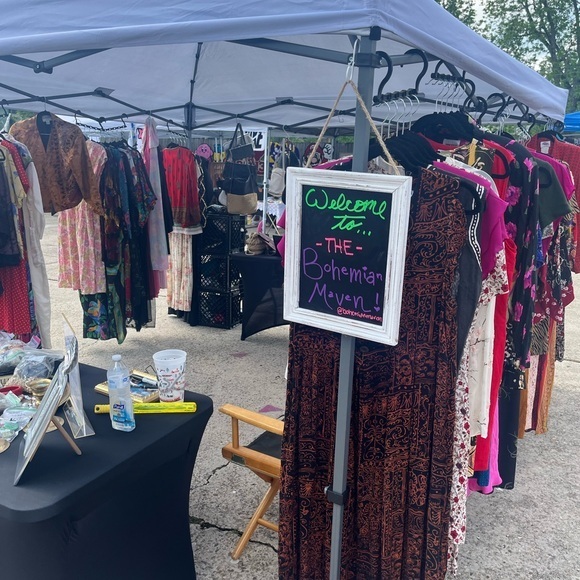 VINTAGE Bohemian Style Maxi Dress - Picture 1 of 10